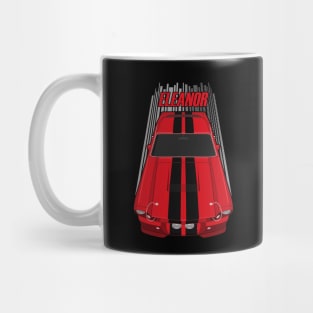 Ford Mustang Shelby GT500 Eleanor 1967 Fastback - Red and Black Stripes Mug